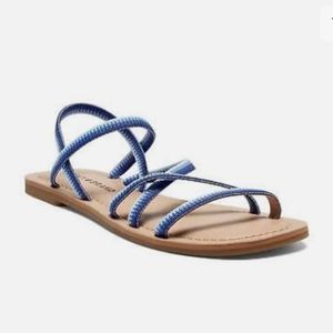 Lucky Brand Bizell Strappy Sandals Gray Women’s Size 8.5 NWOB